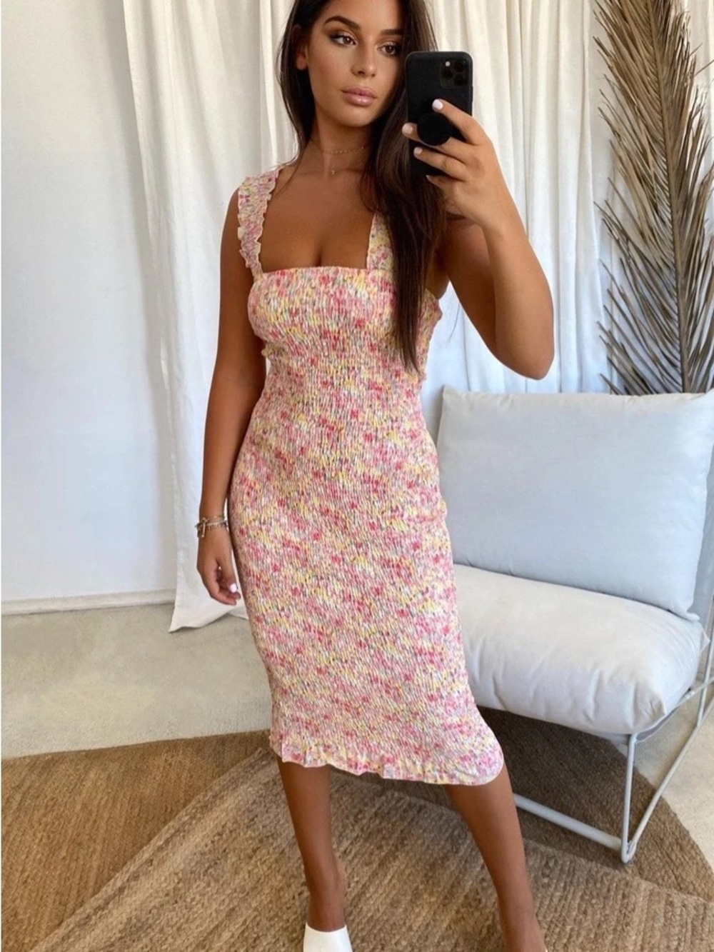 REVOLVE | Dresses | SNDYS. Everyday Tina Floral Smocked Midi Dress